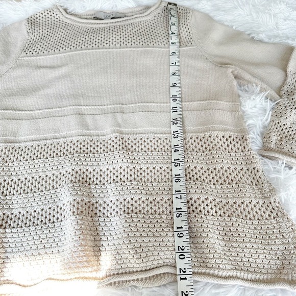 Size M Ann Taylor Loft Knit Cotton Top Light Sweater Medium - Picture 4 of 7